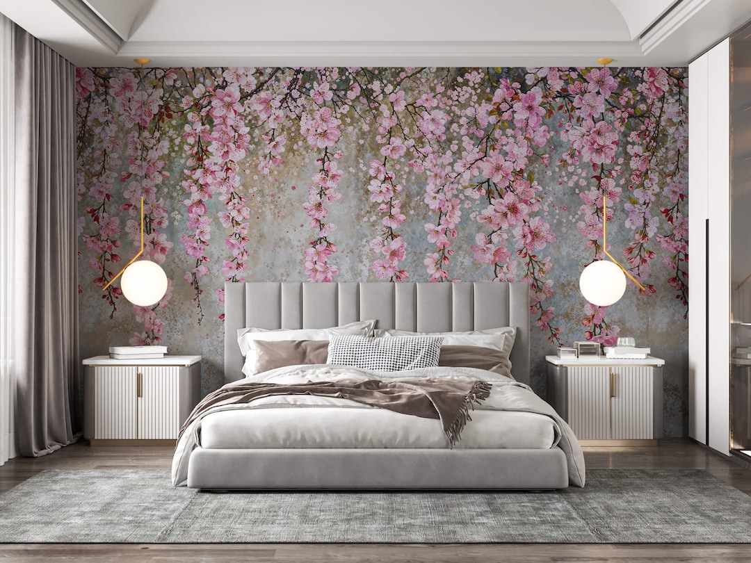 Pink Cherry Blossom Wallpaper - Etsy