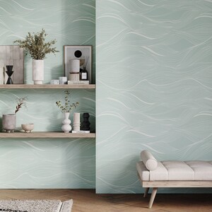 Wavy Wallpaper | Abstract Wavy Line Patter | Waves Wallpaper Design