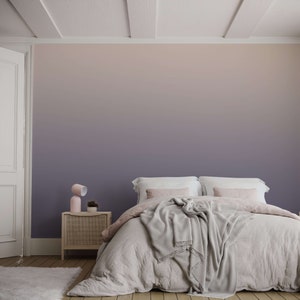 Paarse en roze Ombre Wallpaper muurschildering