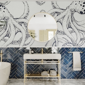Giant Octopus Wallpaper | Mythical Kraken Wall Mural