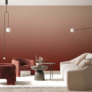 Rode Ombre behang muurschildering