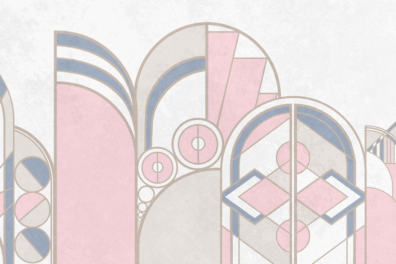 Arch Wallpaper Mural Art Deco Mural Etsy