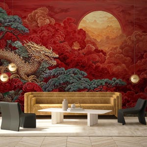 Chinese Dragon Wallpaper Mural