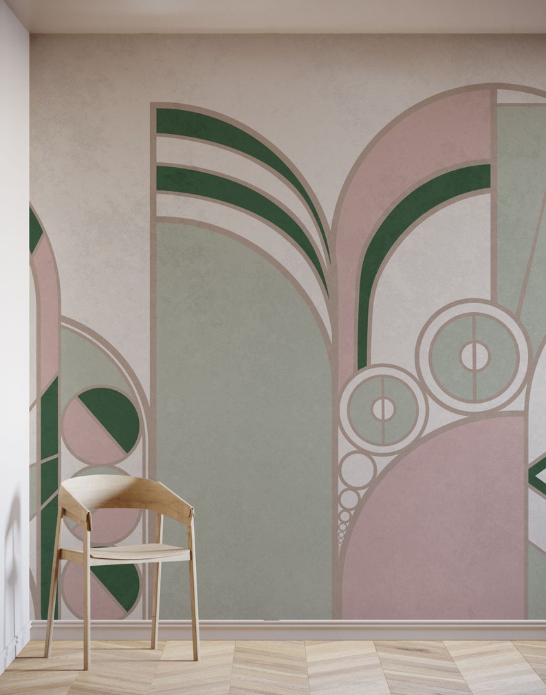 Arch Wallpaper Mural Art Deco Mural Etsy