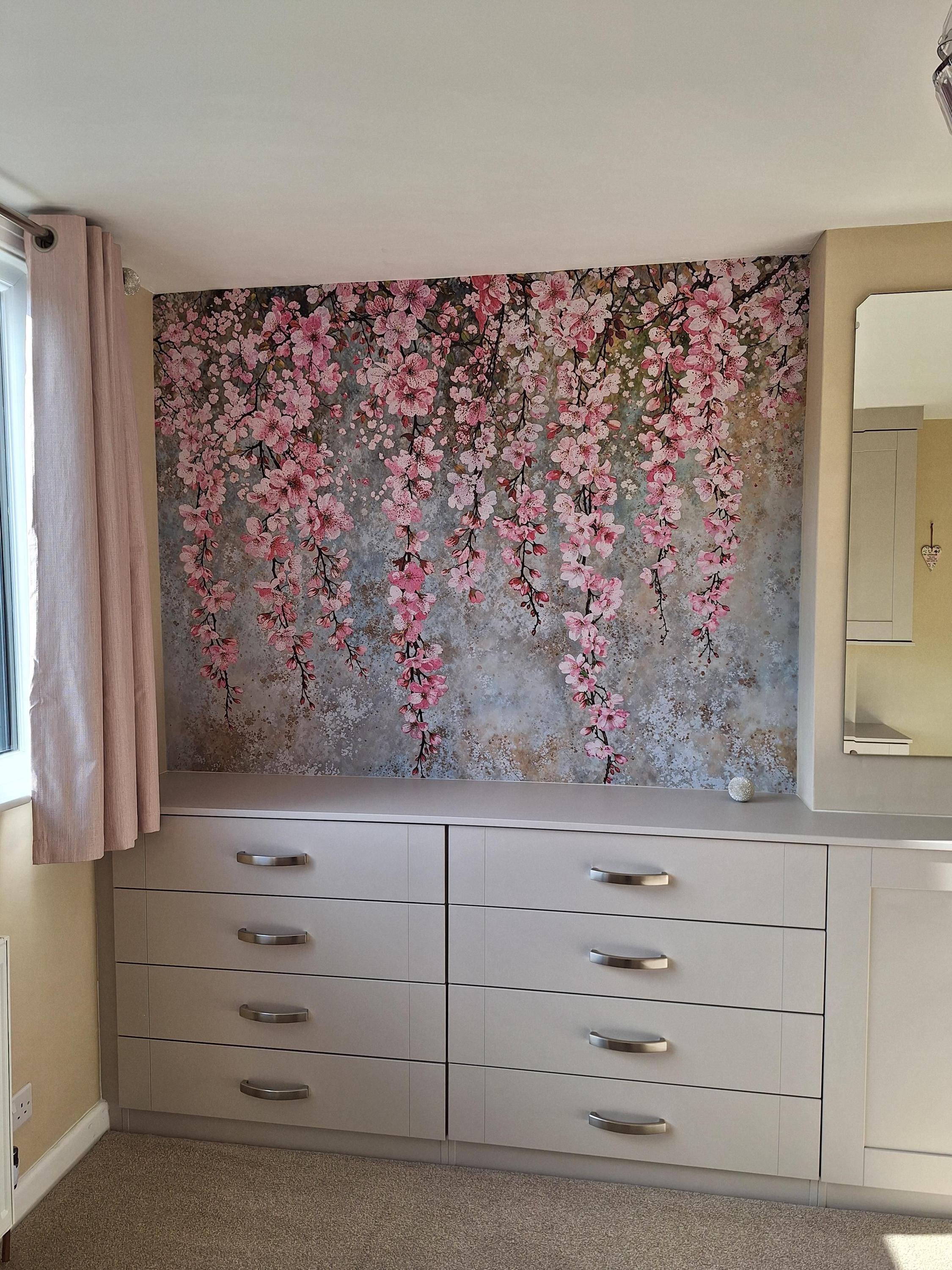 Pink Cherry Blossom Wallpaper - Etsy