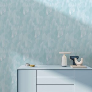 Ikat Wallpaper | Subtle & Natural Colour Boho Ikat Wallpaper Available In Blue, Purple, and Beige