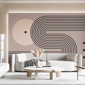 Tapete Zen Garten | Geometrisches Wandbild im japanischen Stil