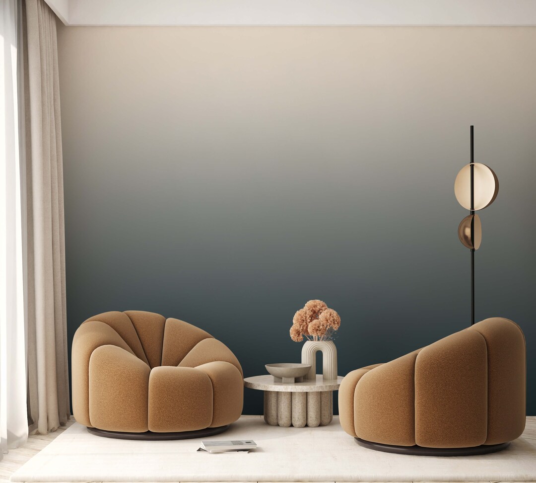 Teal Ombre Wallpaper Mural - Etsy