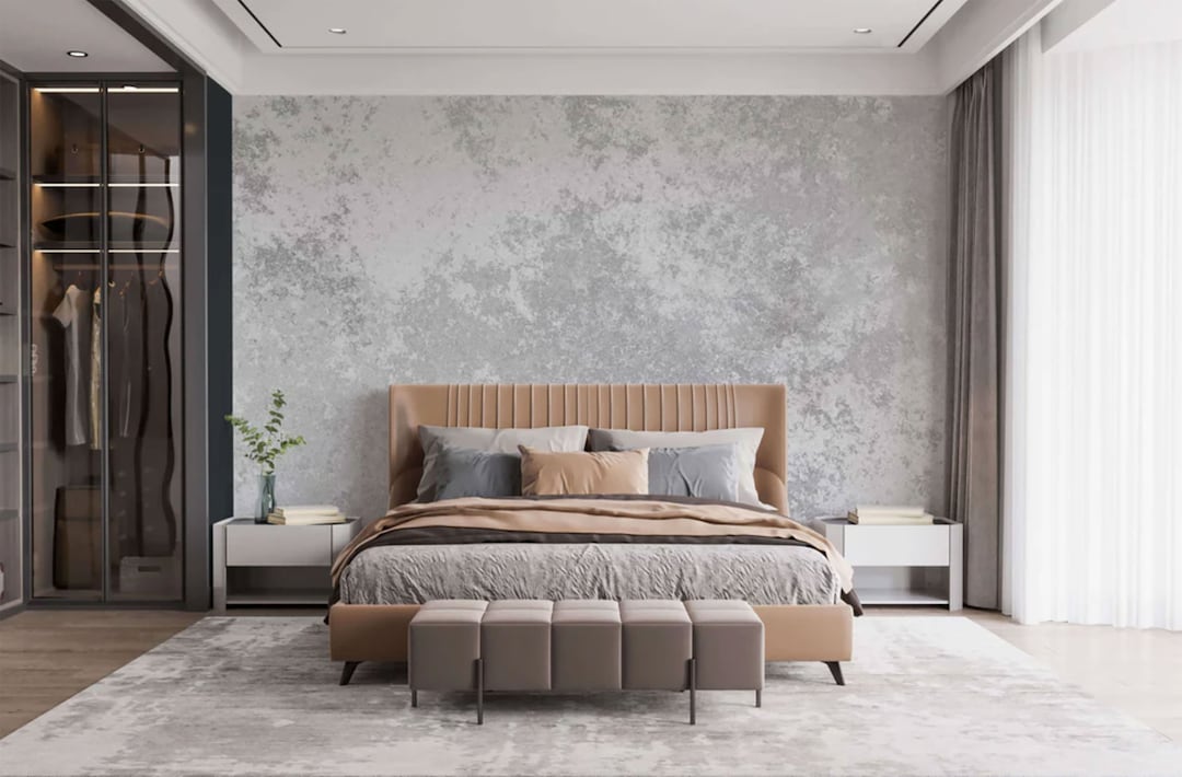 Concrete Effect Wallpaper | Subtle Concreate Wall Mural - Etsy