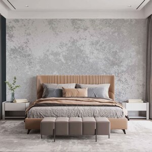 View of Concrete Effect Wallpaper | Subtle Concreate Wall Mural - Etsy
