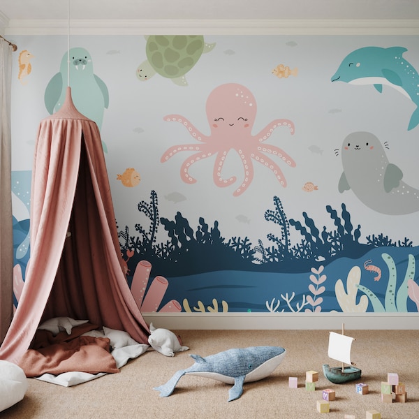Ocean Wall Mural Etsy