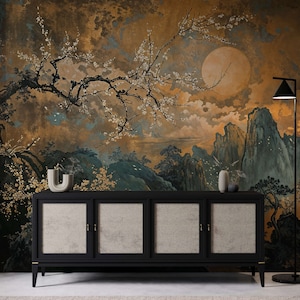 Dark Chinoiserie Wallpaper