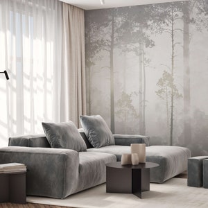 Misty Trees Wallpaper Mural