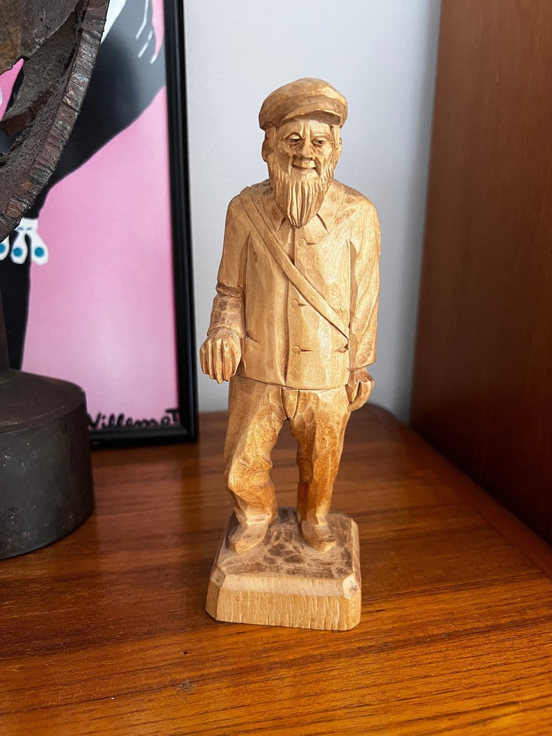 Vintage Quebec Wood Carving Signed Andre Bourgault 1936 Rare Etsy