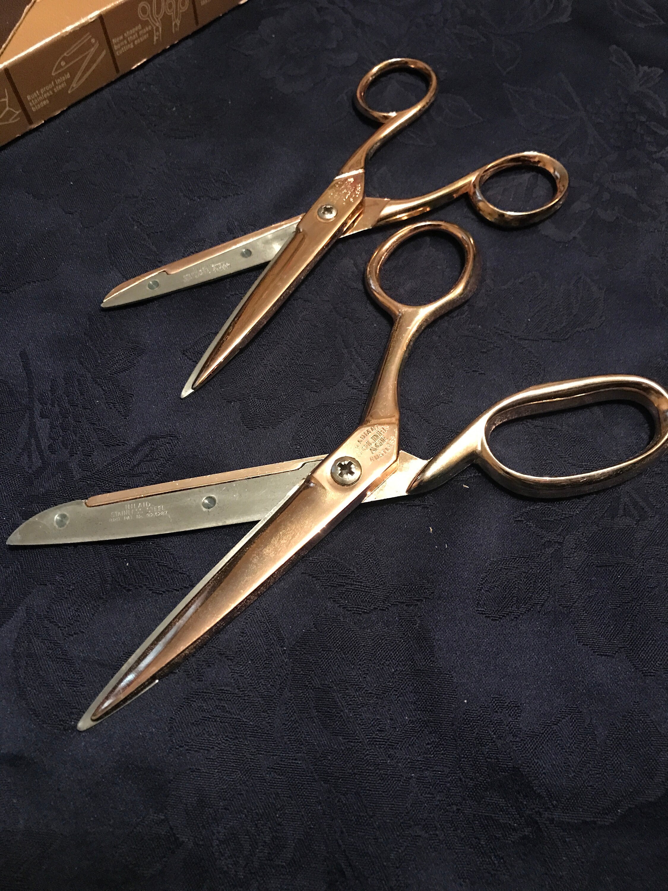 7 Inch Gold Tailor Scissors Golden Straight Recycled Stainless Steel  Dressmaker Fabric Shears Tailors Sewing Scissors for Costume Crafts Arts  Fabric