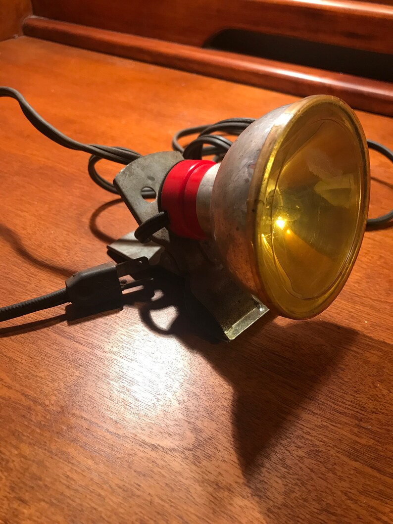 1950s Automobile Clip Spot Light 12 Volt Battery System Antique Mid