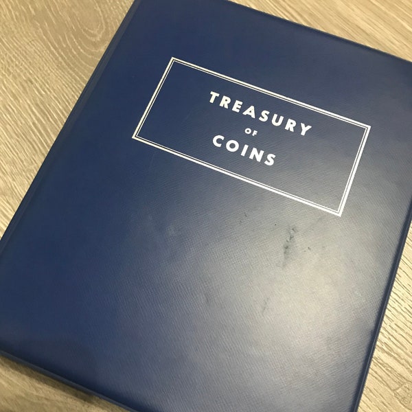 Treasury of Coins Vintage Binder 1963 Quarters Dimes 14 pages