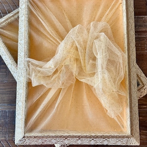 Gifting Tray with attached Organza Cover | Wedding Tray | Wedding Thaal | Bridal Display | Lengha Thaal | Nikka | Baat Pakki | Rokha