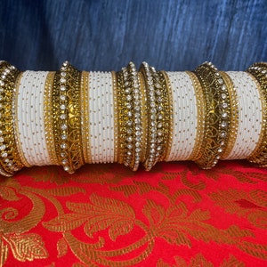 Indian Wedding Bangle Set: Gold Karas, Bridesmaids Jewelry