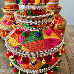 Phulkari Jaggo Set B with LED lights/Jaggo Night/Sangeet Accessories/ Punjabi Sikh Indian Wedding Accessories/