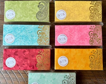 Gold Foil Shagun Envelopes - Set of 25 - Indian Wedding Gifts