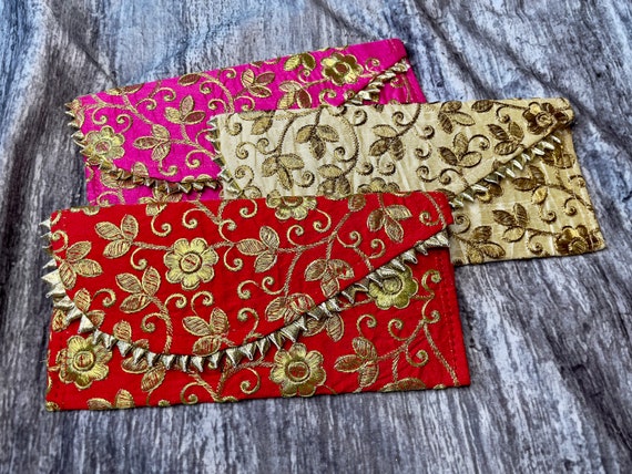 Embroidered Shagun Envelope 5 Pack Shagun Ceremony Shagun Gift Shaadi  Envelope Gifting Money Envelope Trousseau Wedding Gift -  Canada