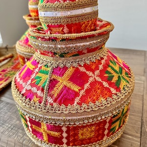 Phulkari Jaggo Set A with LED lights/Jaggo Night/Sangeet Accessories/ Punjabi Sikh Indian Wedding Accessories/