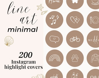 ライフスタイルブランド向け、手描きボヘミアン風Instagramハイライトカバー