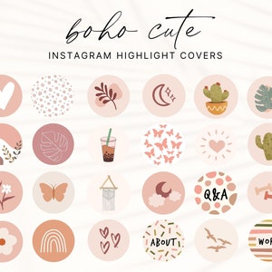 Pastel Boho Abstract Instagram Highlight Covers for Lifestyle Creators