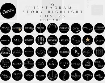 Halloween Instagram Highlight Covers Black Fall Story Covers - Etsy