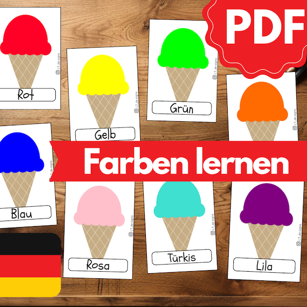 Flashcards LEER KLEUREN | Montessori-flitskaarten voor zelfstandig leren | Leren voor kinderen | Afdrukbare flashcards | PDF-kaarten | Digitaal