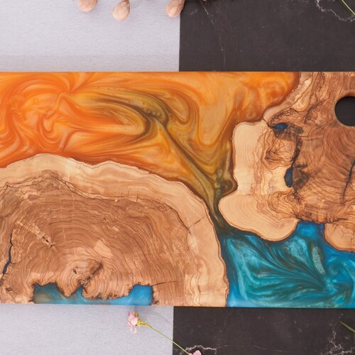 Handle Olive Wood Charcuterie Board Etsy