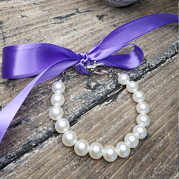 Pearl Dog Collar Etsy