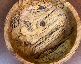 Spalted Bowl with Natural Voids and Inclusions