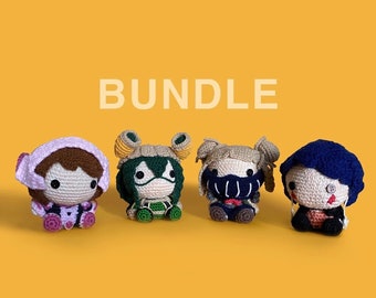 Modèles au crochet Amigurumi : 4 filles (PATRONS PDF)