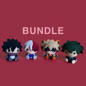 3 Heroes and 1 Villain Boy Amigurumis | PDF PATTERNS ||| This is not a physical item it is a digital!!! Do NOT buy if you can’t crochet!!!