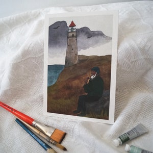Affiche Les bruits de la mer - A4 ; A5 ; A6 - Impression d'art - Illustration Aquarelle