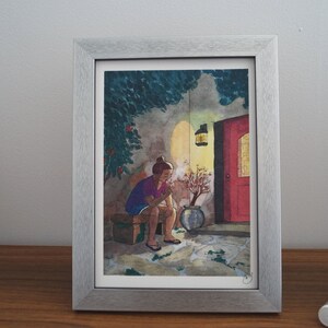 Affiche Late Night - A4 et A5 - Impression d'art - Illustration Aquarelle