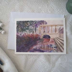 Affiche En dessous coule une rivière - A4 ; A5 ; A6 - Impression d'art - Illustration Aquarelle