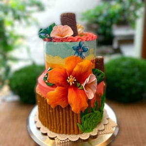 Fiore di ibisco in pasta di gomma