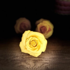 Yellow Sugar Gumpaste Rose