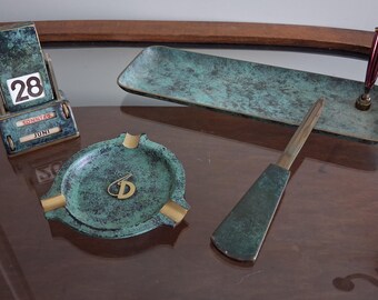 4-delige bureauset, mid-century stijl / rookset