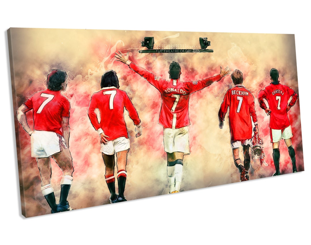 Magnificent 7 Manchester United Canvas Art Football Print Etsy