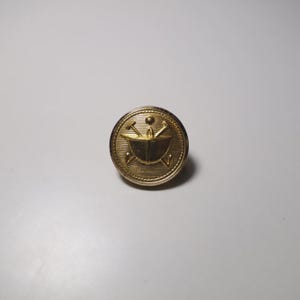 Vintage Ralph Lauren goudkleurige vervangende polohelm metalen knop