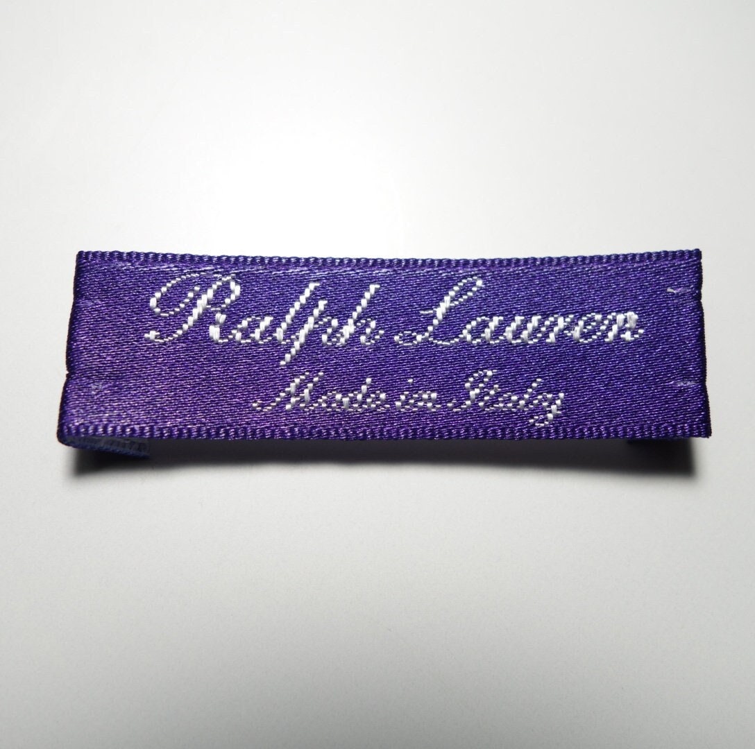 Vintage Ralph Lauren Purple Label Made in Italy Replacement Sew On  Embroidered Label Tag