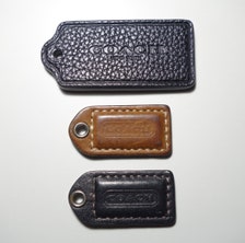 COACH®  Mini Val Duffle Bag Charm In Signature Chambray