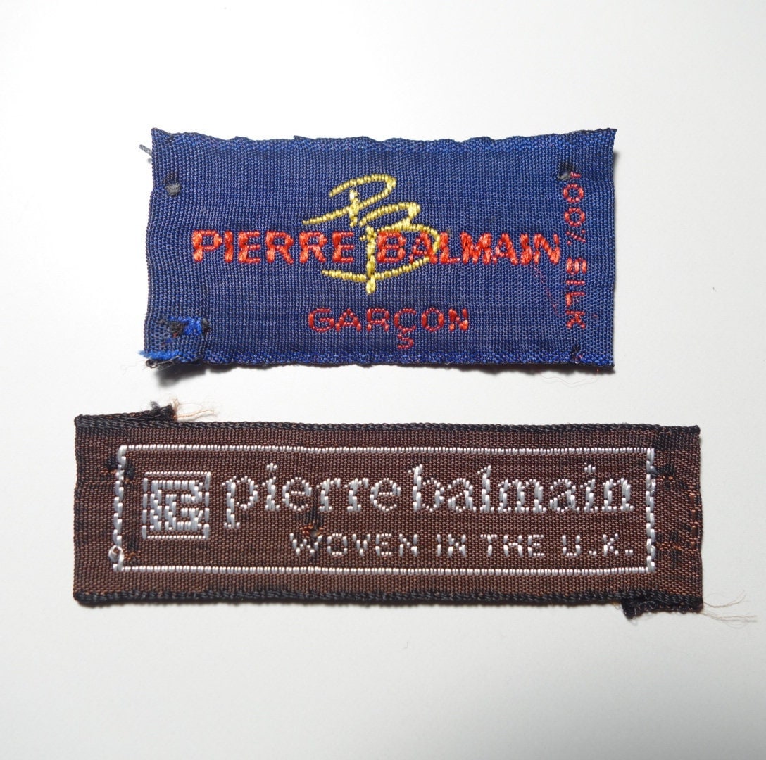 Vintage Pierre Balmain Sew on Replacement Label Tag - Etsy Canada
