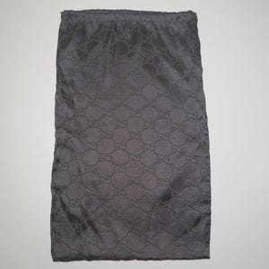 Vtg Gucci ‘GG’ Monogram Logo Satin Brown Dust Bag Made In Italy w/ Drawstrings