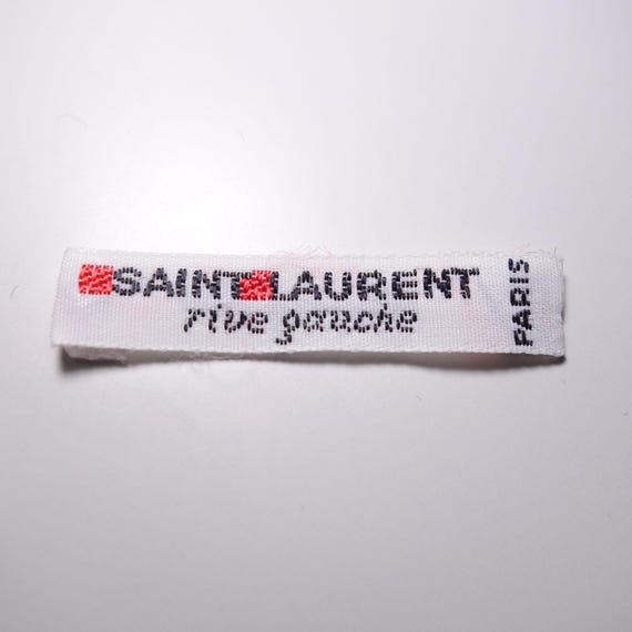 SAINT LAURENT rive gauche (S) シルク 初期タグ YSL rive gaucheの茶色いシャツ | パリ彩々。