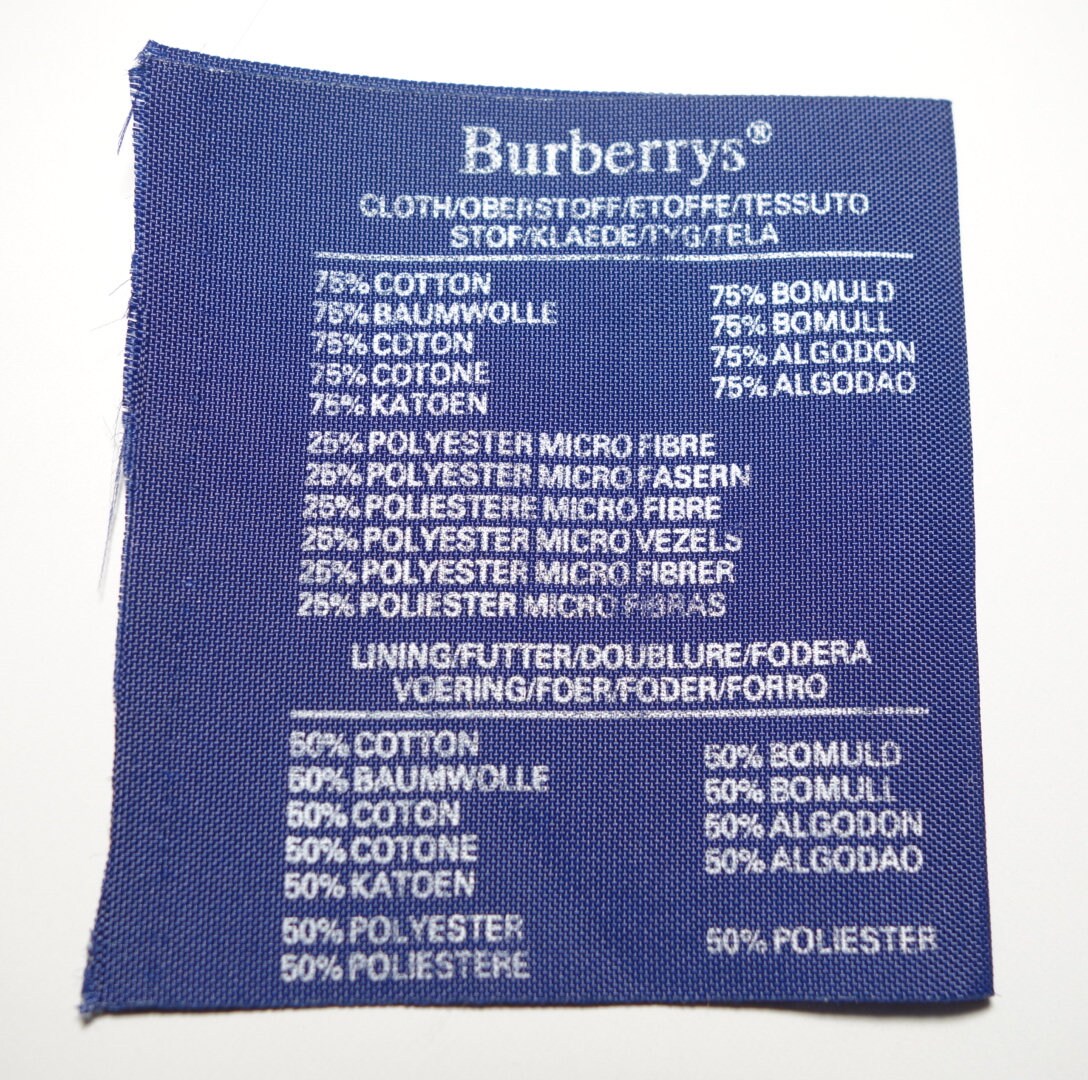 Vintage Burberrys Sew on Replacement Blue Label Tag Etsy India